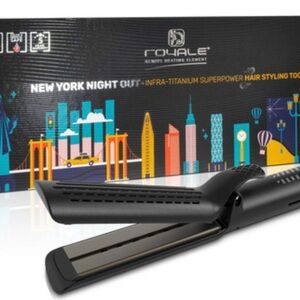 royale hair styling tool in black-with infra-titanium
